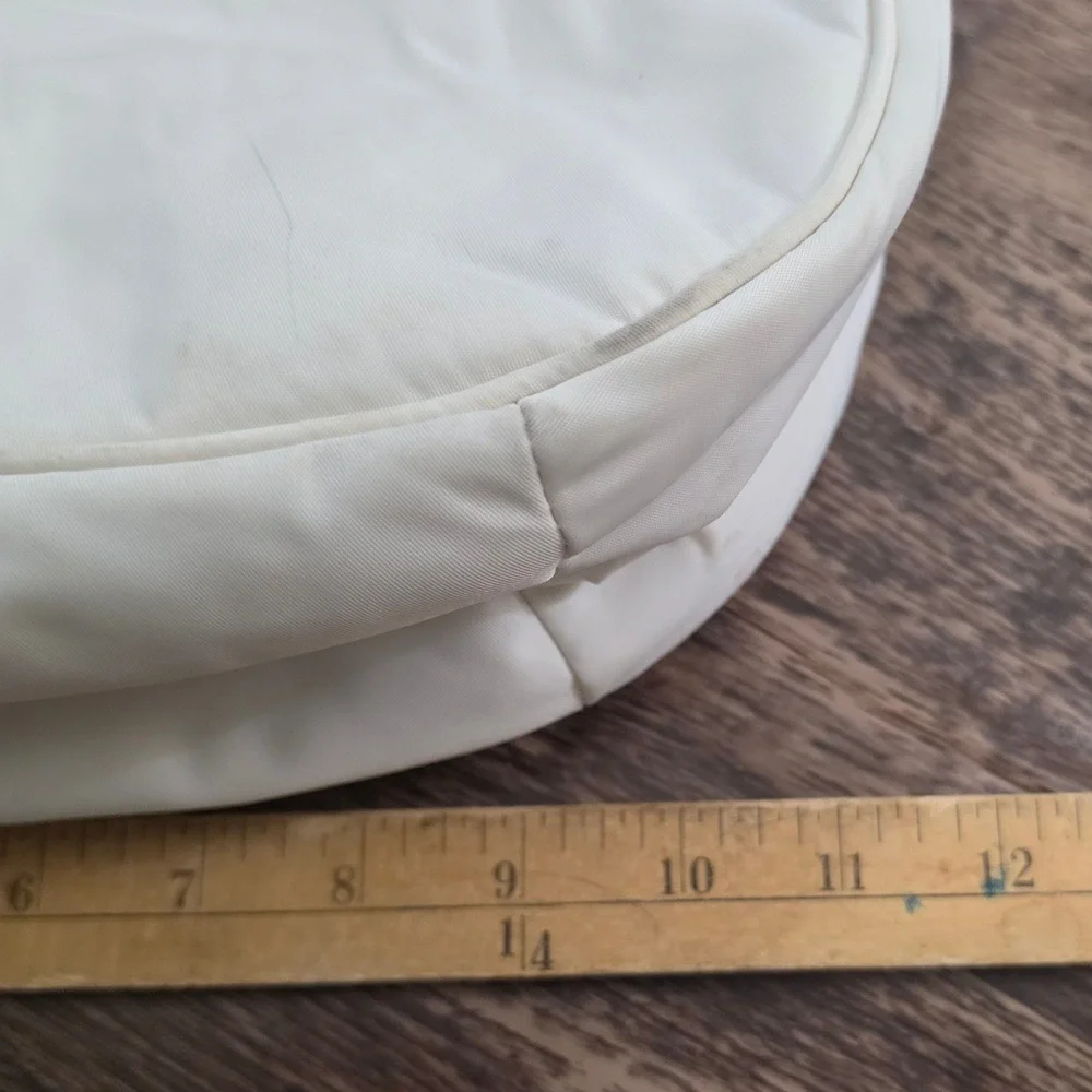 LULULEMON Mini Shoulder Bag Womens OS White Nylon Athleisure Zip Hobo Purse